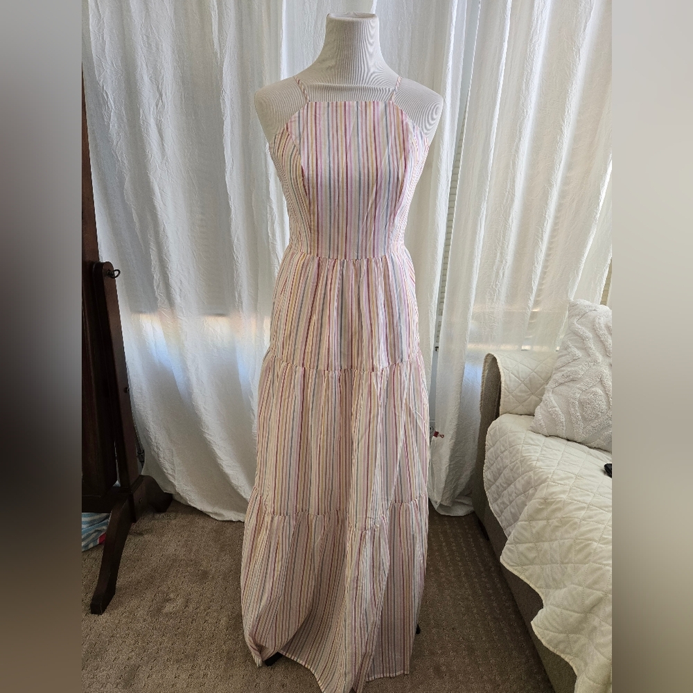 Sam Edelman Pastel Striped Maxi Dress
